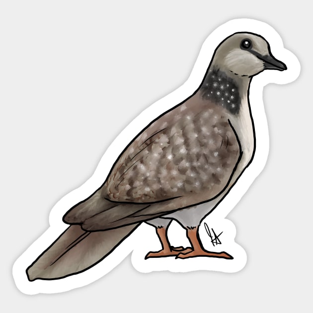 Bird - Dove - Spotted Dove Sticker by Jen's Dogs Custom Gifts and Designs